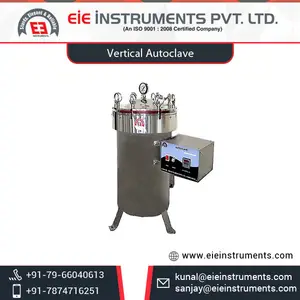 Standard Quality Vertical Autoclave Available with Quick Functioning