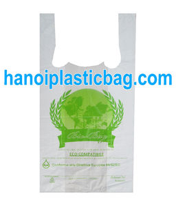 Degradable D2W biodegradable HDPE plastic singlet shopping bag - Product Image 2