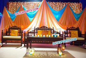 Conjunto de muebles modernos de marfil para boda, mobiliario blanco perla, elegante, para boda asiática - Product Image 4