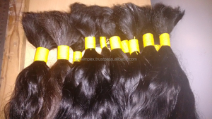 Cabello humano virgen Remy sin procesar, cabello natural Remy indio virgen a granel, el mejor cabello ondulado - Product Image 3