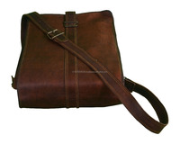 Bolso bandolera de cuero genuino 100%, bolso de hombro unisex, hecho a mano con estilo, color marrón oscuro, archivos de oficina y colegio