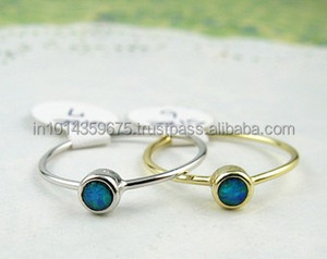 White <b>Opal</b> <b>Ring</b> White Stone Silver Plated Jewelry for Wedding Party Anniversary - Product Image 2