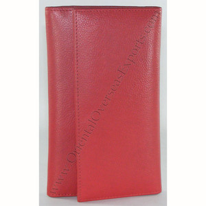 กระเป๋าสตางค์แบบพับสามทบทำจากหนังแท้สำหรับสุภาพสตรีมีหลายช่องสำหรับธนบัตรและบัตรเครดิตที่มีช่องหน้าต่างพีวีซีโปร่งใส - Product Image 4