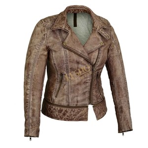 Veste en cuir femme à la mode dames vêtements d'extérieur en cuir vêtements à la mode pour les femmes en cuir léger porter confortable - Product Image 1