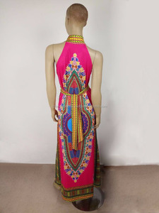 Robe Longue Kaftan Africain Sans Manches pour Femme à Imprimé Dashiki pour Soirée Décontractée Robe de Mariée Vêtements pour Femme en Coton Africain Dashiki - Product Image 5