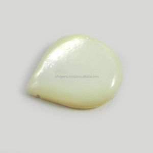 Cabochon de cœur de perle en nacre naturelle, pierres précieuses amples, pour la fabrication de bijoux, 21x19mm, 3.05 gms - Product Image 2