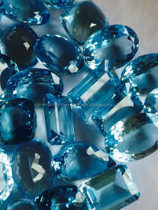 พลอยบุษราคัมสีฟ้าธรรมชาติที่มีคุณภาพสูงอัญมณีหลวม400.00CTS สำหรับทำเครื่องประดับทำแหวนแฮนด์เมด - Product Image 2