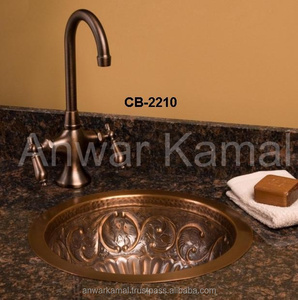 นักออกแบบตอกไม้ทองแดงดอกไม้ห้องน้ําอ่างล้างจาน - Product Image 2