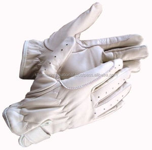 Shemax 2024 haute qualité dames blanc crème marron gants de dressage en cuir mince pour la compétition d'équitation d'hiver - Product Image 1