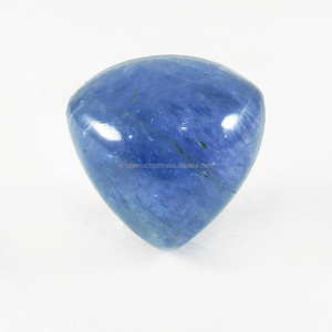 แทนซาไนต์สีน้ำเงินเข้มธรรมชาติทรงทริลเลียนคัต คาโบชอง 14.15 กะรัต 14x14 มม. พลอยหลวมสำหรับสร้อยคอเงิน IG3197 - Product Image 1