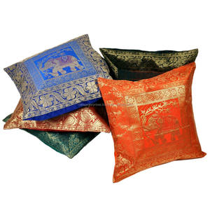 Handmade 100% Cotton <b>Cushion</b> Cover Floral Flat Embroidered Pillow Case Bead Tube Home Decoration Living Room-18x18 Wholesale - Product Image 4