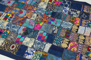 Décoration murale en coton bleu simple en gros - Product Image 4