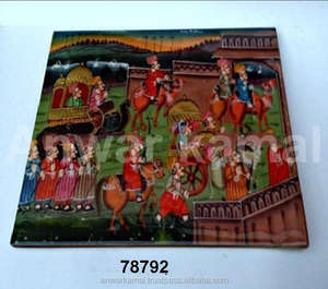 <b>Printed</b> Design Wooden Coaster for Tea Coffee - Product Image 2