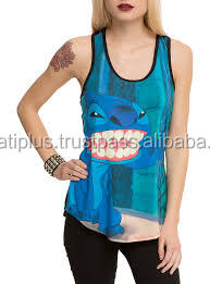 Débardeurs personnalisés pour femmes, sublimation numérique 3D, broderie, coton/fibre de bambou, style hip-hop, été - Product Image 5