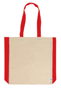 Sac fourre-tout imprimé couleur avec accents latéraux-Fabriqué à partir de 6 oz. Coton basique, mesure 16 "H X 15" W X 3 "D et est livré avec votre logo. - Product Image 6