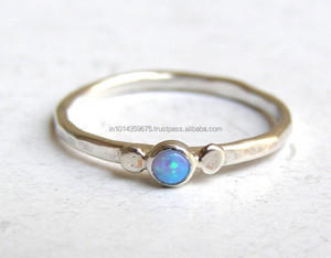 White <b>Opal</b> <b>Ring</b> White Stone Silver Plated Jewelry for Wedding Party Anniversary - Product Image 4