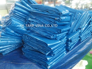 Bâche en PE bleue légère, respirante et imperméable, tissée en maille, double face, pour usage extérieur, agriculture, camping, bateau, véhicule - Product Image 5