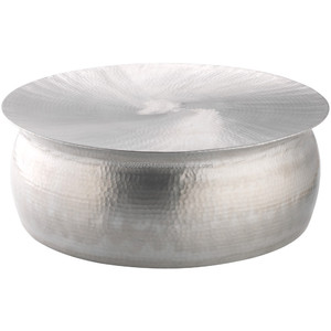 Hete Verkopende Tuin Trommel Tafel Centrum Decoratieve Aluminium Gehamerde Salontafel Voor Huismeubilair - Product Image 1