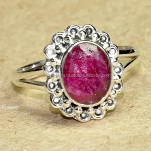 רובי 925 כסף ייחודי טבעת טרנדי אופנה טבעת הודו אופנה טבעת X1484