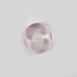14x8x5mm smooth tyre beads - Rose chalcedony - Gemstone big hole beads - european beads for <b>bracelet</b> - IG0126 - Product Image 2