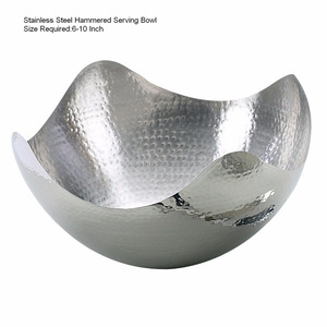 Best Selling Stainless Steel Hammered Fruit <b>Bowl</b> <b>Large</b> Metal Insulated <b>Bowl</b> Soup Cooked Food Salads Fruit <b>Serving</b> <b>Bowl</b> - Product Image 1
