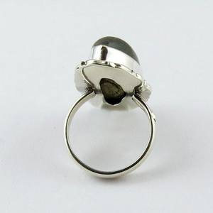 Labradorita azul-Anillo de Plata de Ley 925, tamaño-6,5, diseño único de EE. UU., joyería de plata, anillos de piedras preciosas al por mayor - Product Image 5