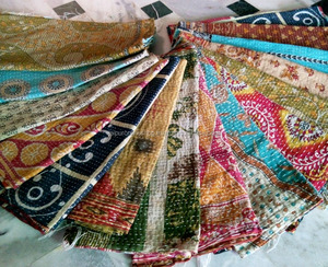 New Indian <b>Vintage</b> Designer Cotton Kantha <b>Scarves</b> - Product Image 1