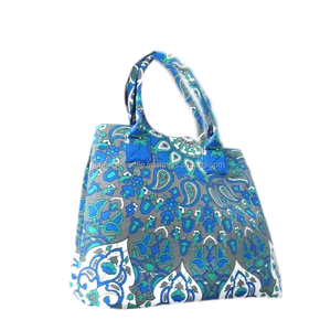 Tapiz de algodón para mujer, bolso Hobo con cremallera, cordón, estrella, elefante, Mandala, bolso de mano, botón, bolso de compras de moda para niñas - Product Image 3
