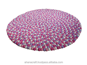 Alfombrillas y almohadillas de bola de fieltro hechas a mano multicolores ecológicas clásicas de alta calidad al mejor precio al por mayor para decoración del hogar - Product Image 3