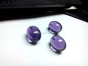 Pierre d'œuf ovale en verre d'améthyste violette, 1 pièce, 12*16mm
