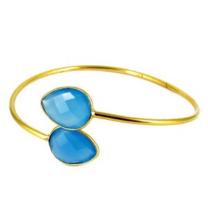 Chalcedony Gemstone <b>Silver</b> Plated 925 Sterling <b>Silver</b> <b>Charm</b> <b>Bracelets</b> Shri Ashapura Jewels Bohemia Christian Style Third Party - Product Image 3