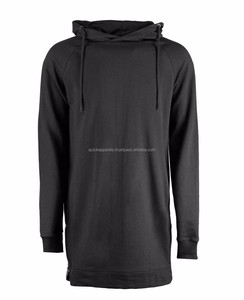 Pull-over blanc en coton vierge pour hommes, avec fermeture éclair latérale, personnalisable avec logo OEM, style streetwear, hiver, vente en gros - Product Image 4