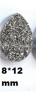 8*12mm Pera plana Pletinium Druzy Ágata Forma de pera Venta al por mayor Piedra preciosa suelta - Product Image 4