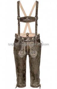 Costume de cosplay pour homme Oktoberfest allemand, Lederhosen bavarois coupe-vent en daim de vache, motif fendu, épaisseur 1,2 mm - Product Image 5