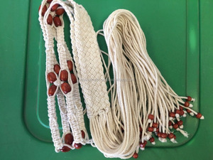 Cinturón de macramé hecho a mano, cinturón de algodón tejido, cinturón de moda de macramé, el arte hecho a mano - Product Image 1