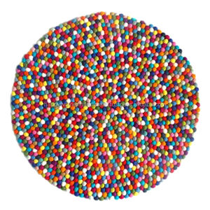 Tapis fait main de boule de feutre du Népal/idée unique de cadeau promotionnel et d'affaires de tapis - Product Image 3