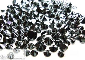 Diamantes Negros Naturales, Corte Brillante Redondo, 1.20-1.35mm, Opacos y Brillantes - Origen IN - Product Image 3