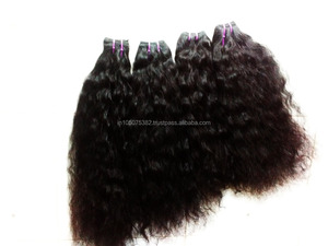 Unprocessed Virgin Indian weft virgin curly hair extensions - Product Image 3