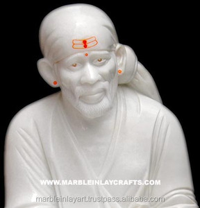 Makrana Marble God Sai Baba Sculpture - Product Image 1
