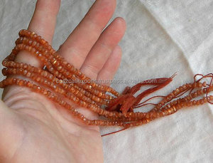 ลูกปัดพลอยซันสโตน5มม. ประกายคริสตัลสีน้ำตาลเหลี่ยมเพชรพลอยสำหรับทำเครื่องประดับลูกปัดหินธรรมชาติราคาถูก - Product Image 2