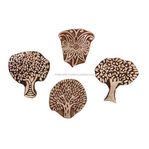 Vintage Floral Mix Wooden Printing Blocks for Textile Printing Manufacturer on INDIANSHELF WB-2856` - Product Image 1