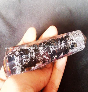Vente en gros baguette d'orgone en tourmaline noire faite à la main, pierre naturelle artisanale pour mascotte Feng Shui méditation Reiki - Product Image 1
