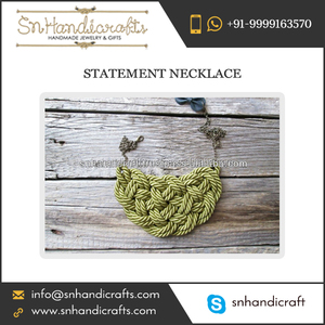 2016 New Jewellery Green Rope <b>Statement</b> <b>Necklace</b> - Product Image 1