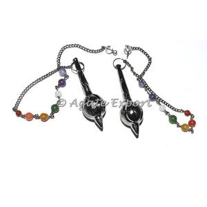 Mer-ISIS Pendules en métal noir avec chaîne Chakra Poli Religieux Souvenir Acier Antique Love IN Whole Seller 7903232 - Product Image 1