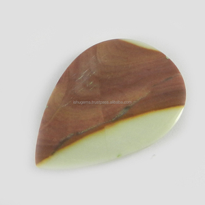 ลูกแพร์ Cabochon สวยอัญมณีหลวม IG0214 24X33มม. ธรรมชาติ Wagul Jasper 6 Gms - Product Image 2