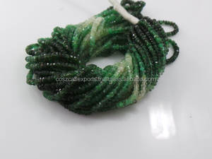 Cuentas sombreadas de Esmeralda Natural, facetadas, tamaño de 3 a 3,5mm - Product Image 2