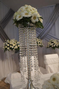 Floreros DE BODA Soporte de flores cilíndrico para centros de mesa Jarrones altos de acrílico transparente para mesas Fiesta Hogar - Product Image 3