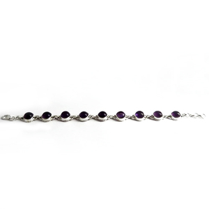 Pulsera de Plata de Ley 925 con Amatista Púrpura de Diseño Impresionante, Joyas Shri Ashapura, Joyería de Moda Bohemia Cristiana Unisex - Product Image 2