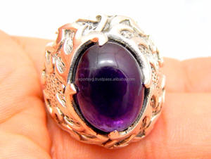 Bague de mariage classique en argent Sterling 925 pour femmes belle améthyste pierres précieuses fiançailles anniversaire fête cadeau anneaux de mode - Product Image 2