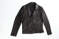 Veste en cuir de mouton véritable unisexe pour adultes, finition estivale, écologique, imperméable, respirante, en fourrure de mouton, lavée aux plantes